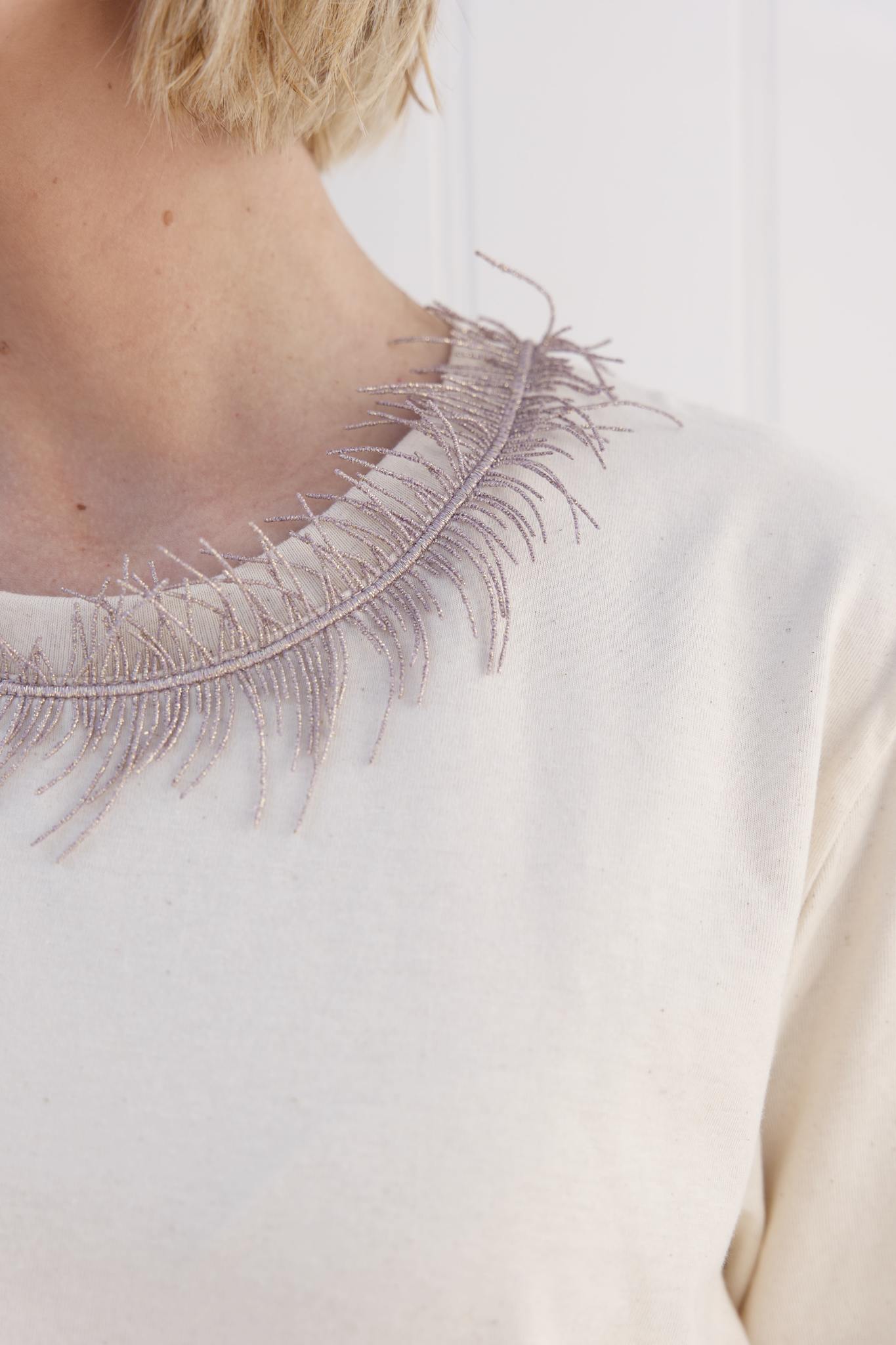 T-shirt Ivory Melange